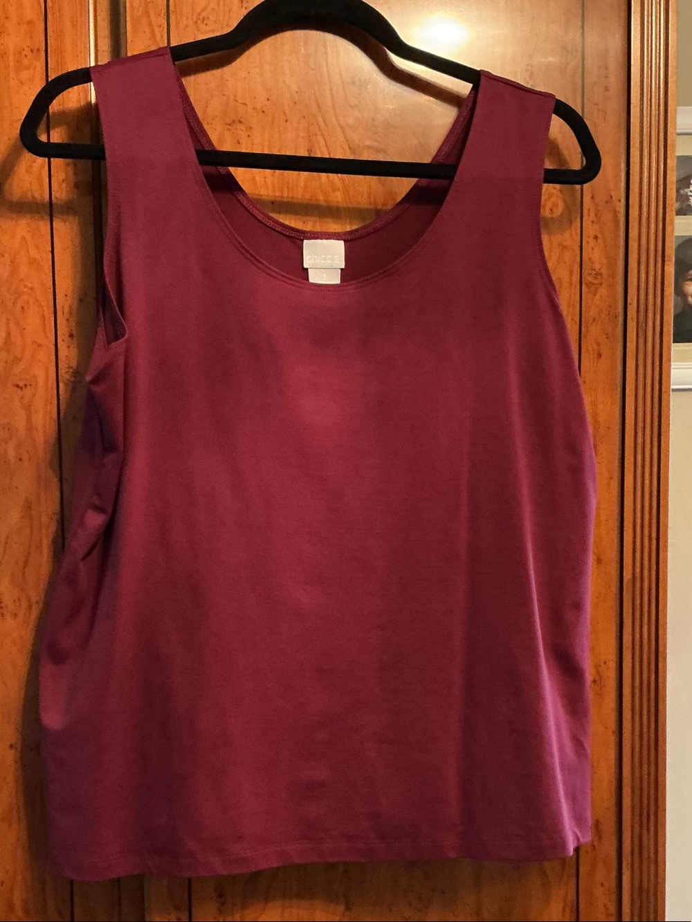 Chico's Sleeveless Tank Top in Deep Berry
